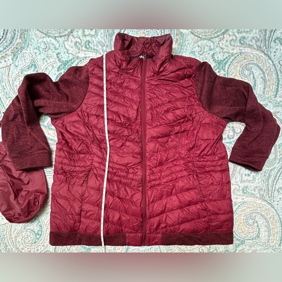 Lands' End Maroon Down Sweater Jacket Women's Size 2X - Picture 4 of 12